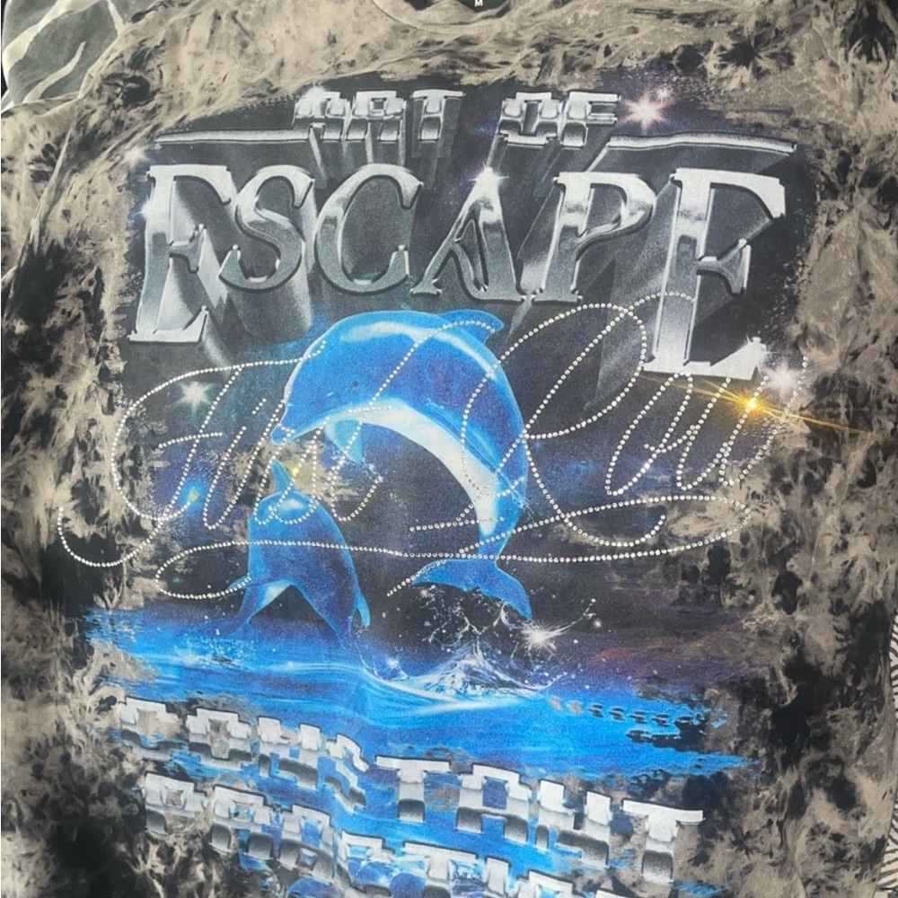 Island Escape Black and Blue Short Sleeve Tee